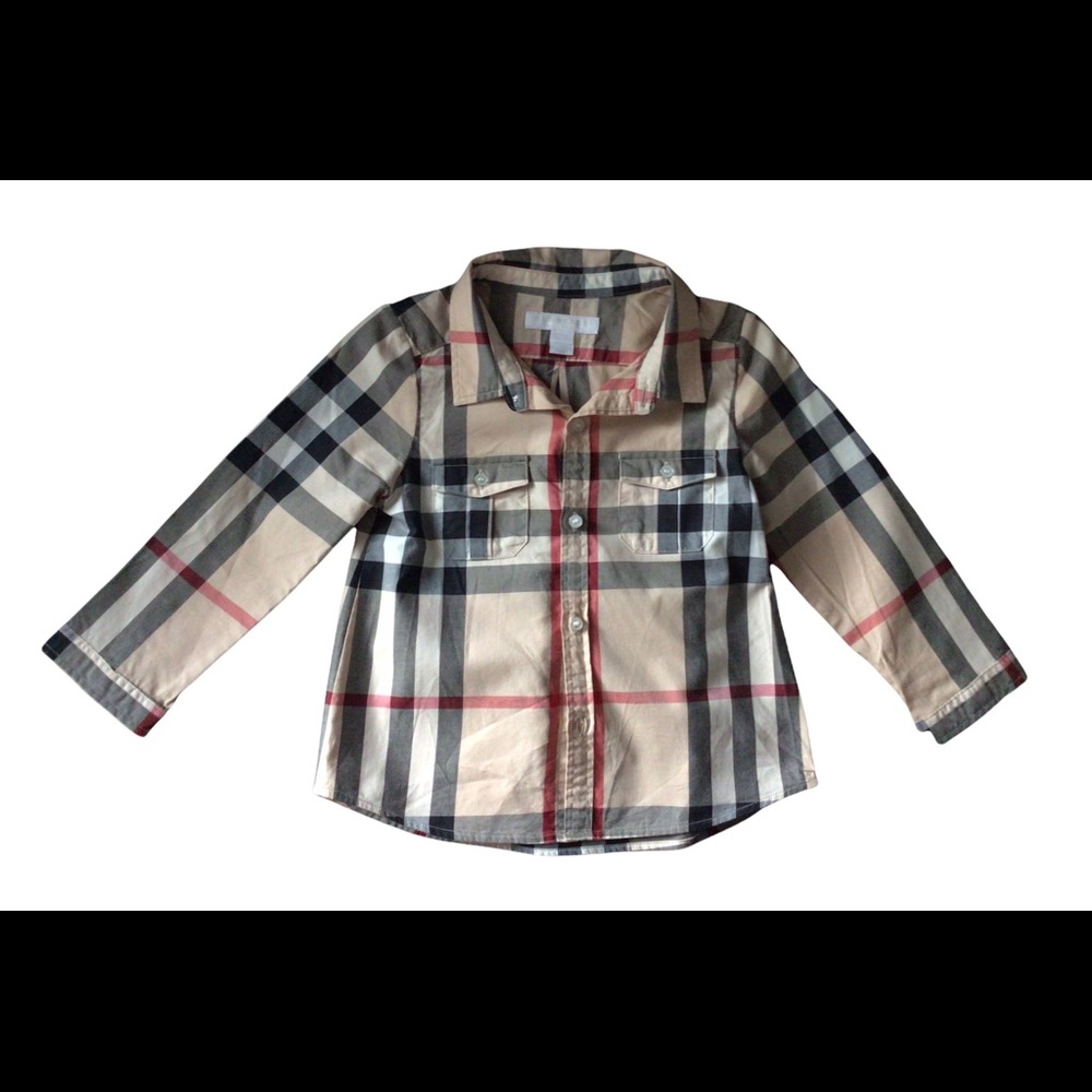 Burberry Children’s Classic Check Button Down Shirt, Size 2y